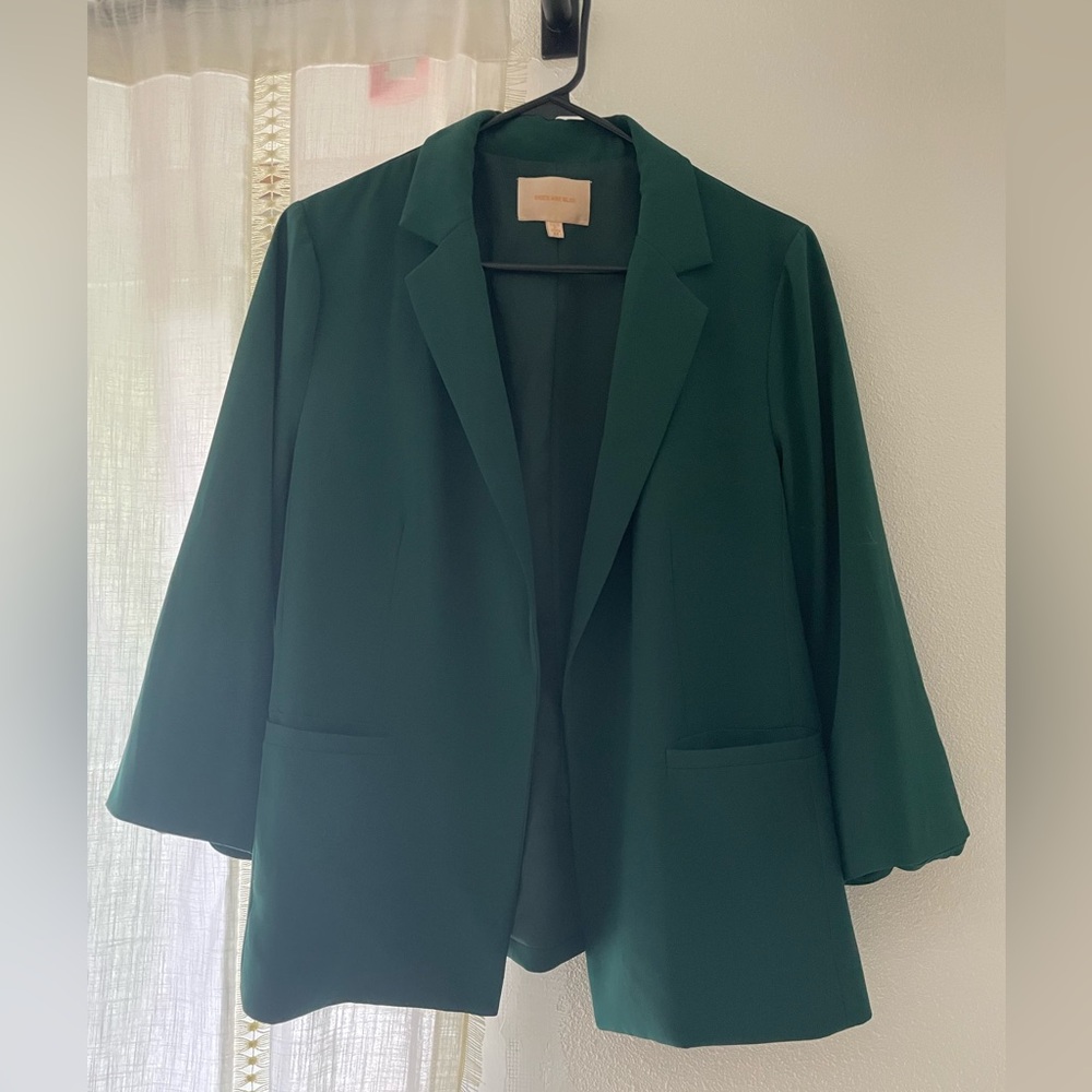 Dark Green Blazer Jacket